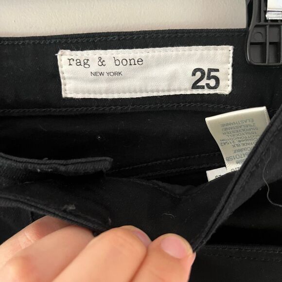 Rag & Bone Nina High waisted ankle cigarette Jeans Black Size 25 size 0 / 2 - Picture 14 of 16